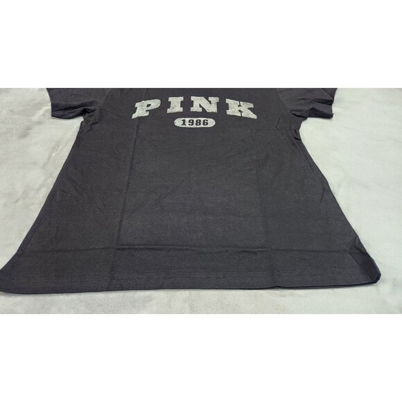 Victoria's Secret Small Black 1986 Campus Cotton Tee NWT - Picture 3 of 8